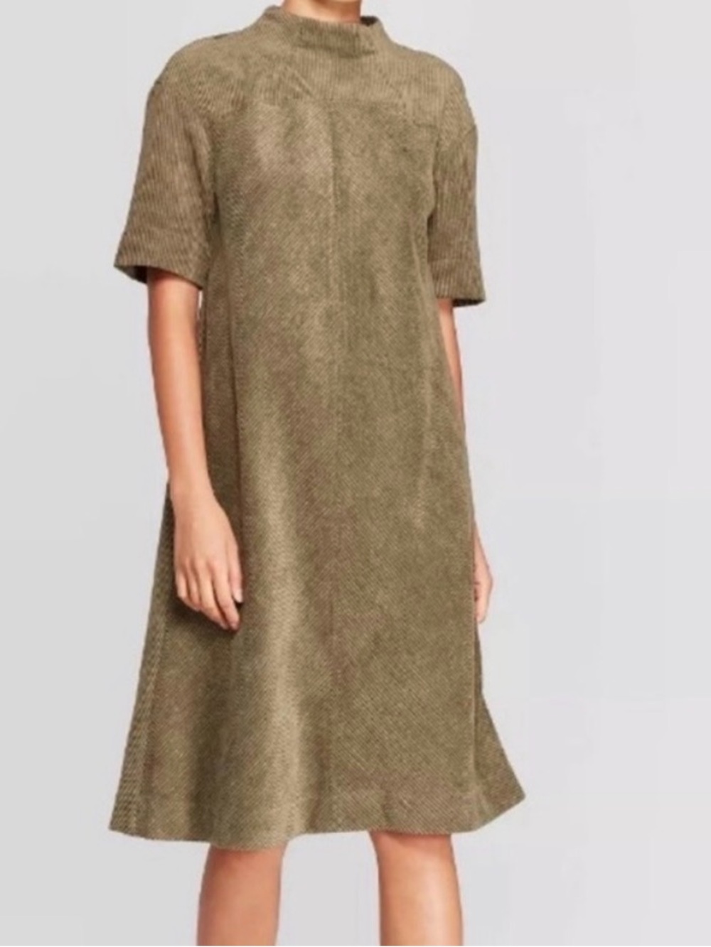 Prologue Olive Green Midi A-Line Dress